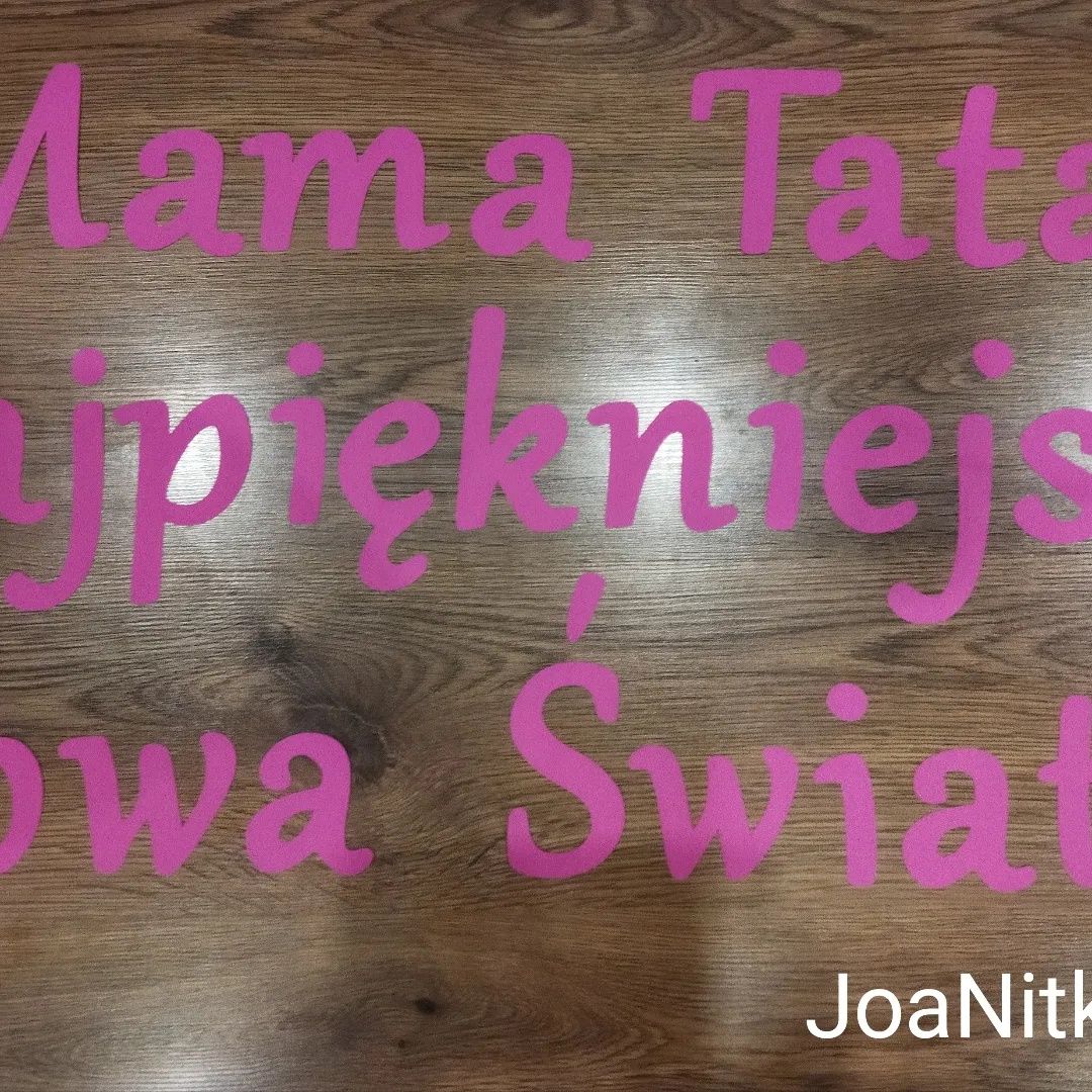 Dekoracja na dzień mamy i taty Mama, Tata najpiękniejsze słowa świata