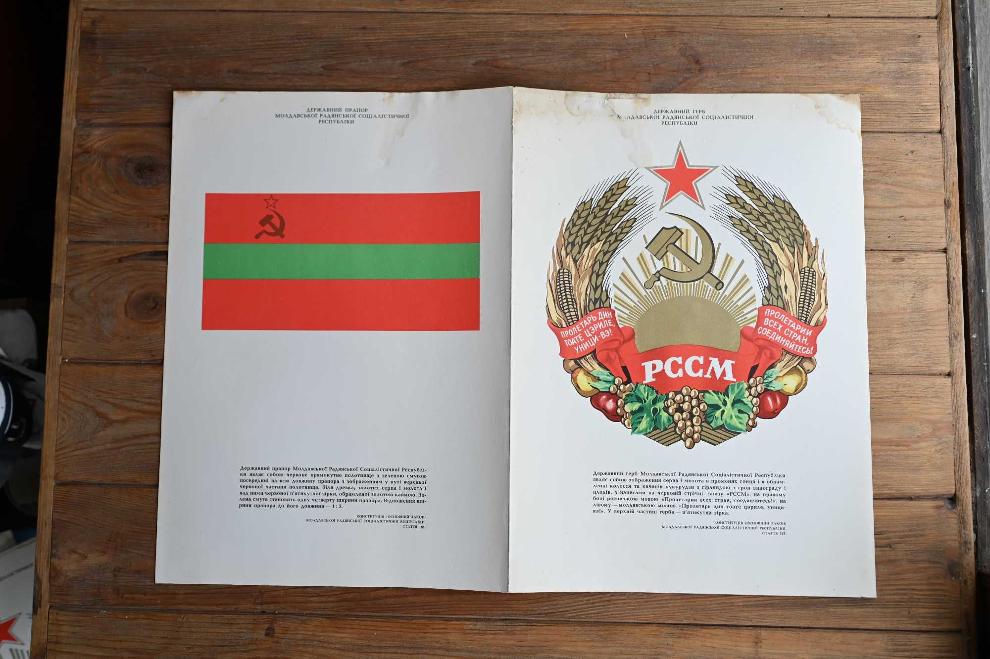 Плакати Державні герби і прапори СРСР постери СССР 1982