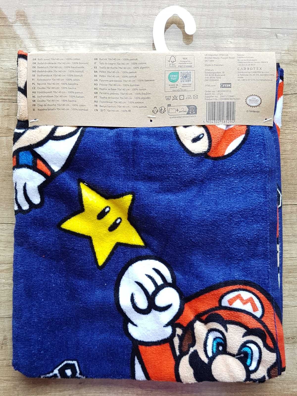 Super Mario ręcznik Nintendo plażowy dla dzieci 70x140 cm prezent