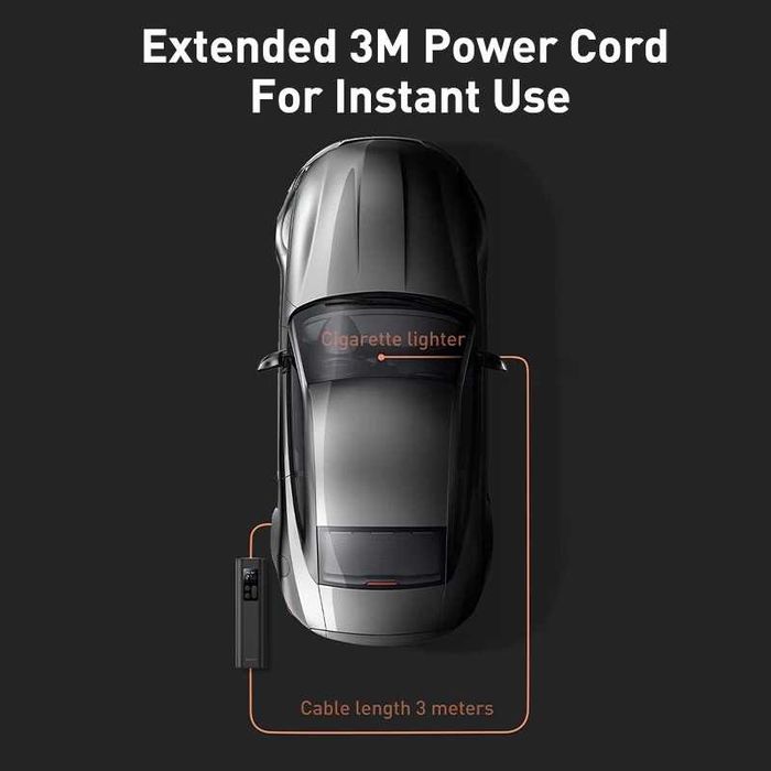 Насос в авто Baseus Super Mini Inflator Pump | Компресор | Автонасос