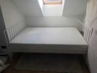 Białe łóżko leirvik 140x200