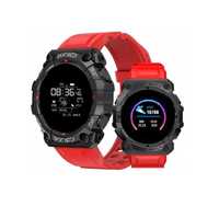 CZERWONY Wodoodporny wielofunkcyjny smartwatch opaska zegarek