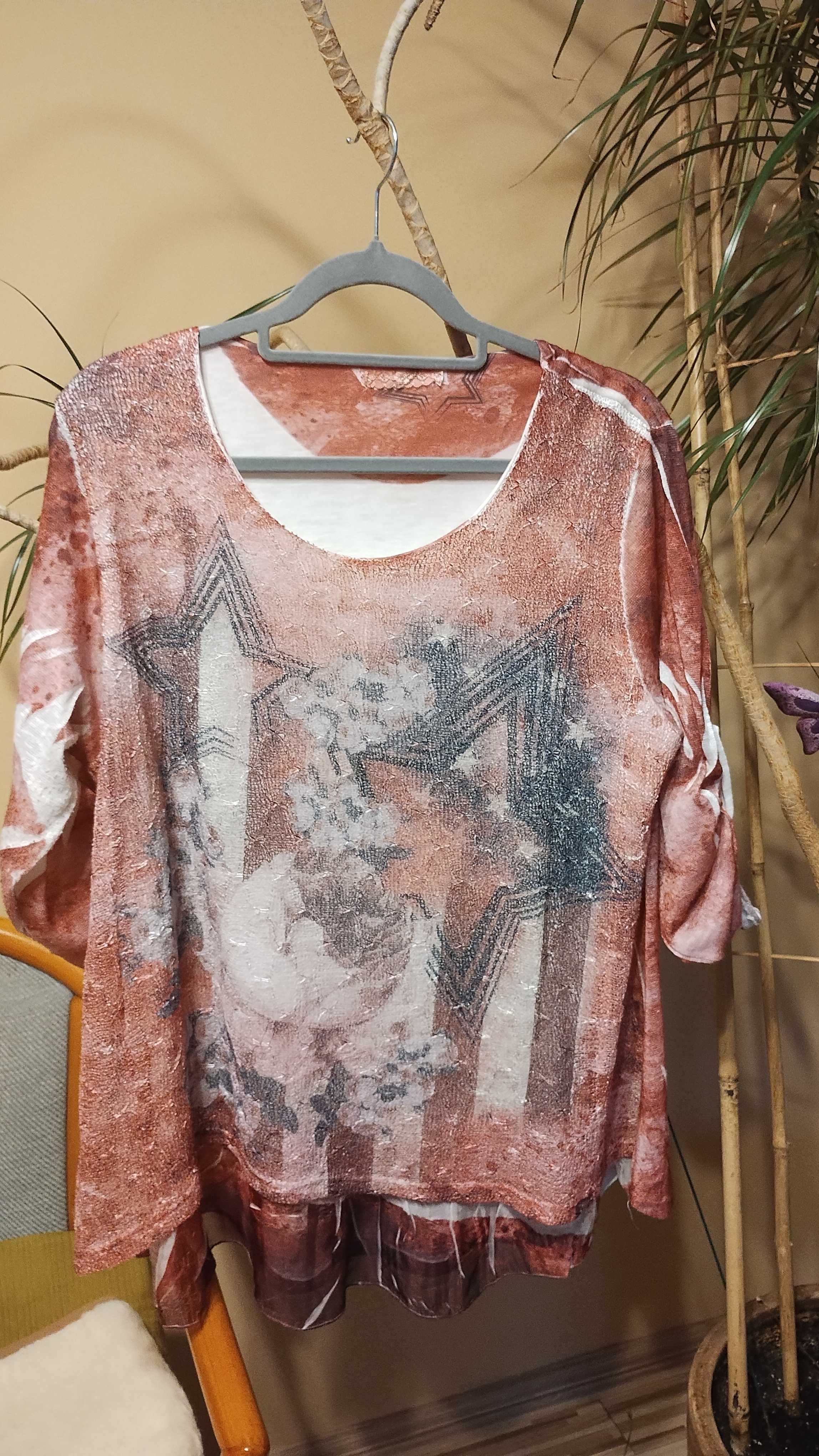 Bluzka z ciekawym wzorem – rozmiar XL