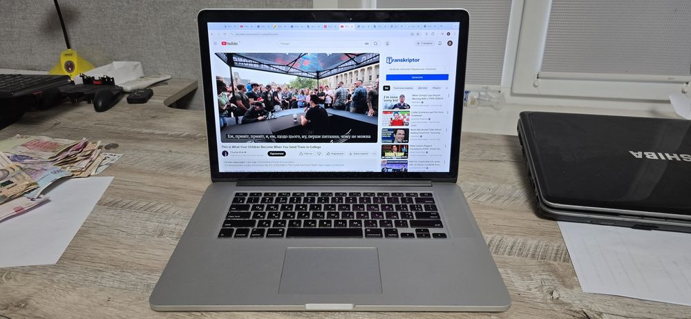Macbook Pro 15.4 дюйм  2.6GHz 4ядра Quad-core Intel Core i7, SSD 500G