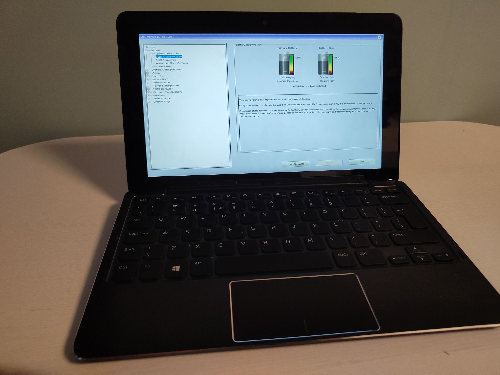 Laptop Tablet Dell Venue 11 Pro 4GB Ram 128GB SSD  Intel I5 Sim 4G W10
