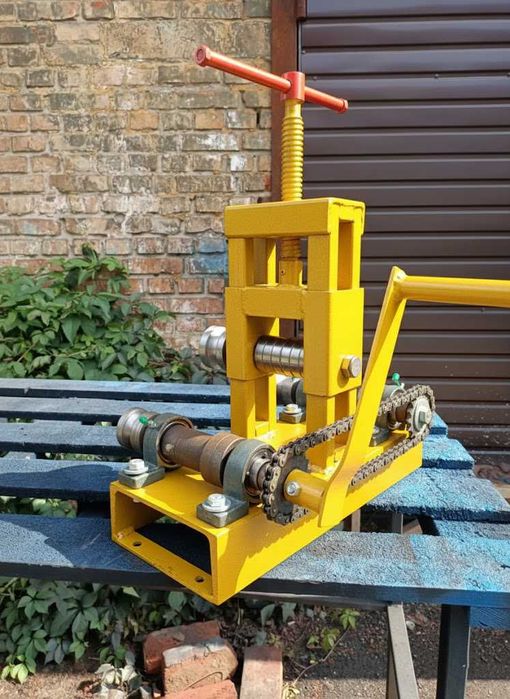 Ручной Профилегиб 80×80×2мм с выносными валами круглую трубу трубогиб