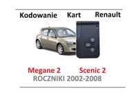 Nowa Karta Renault Megane 2 Scenic 2 Laguna 2 z  Kodowaniem