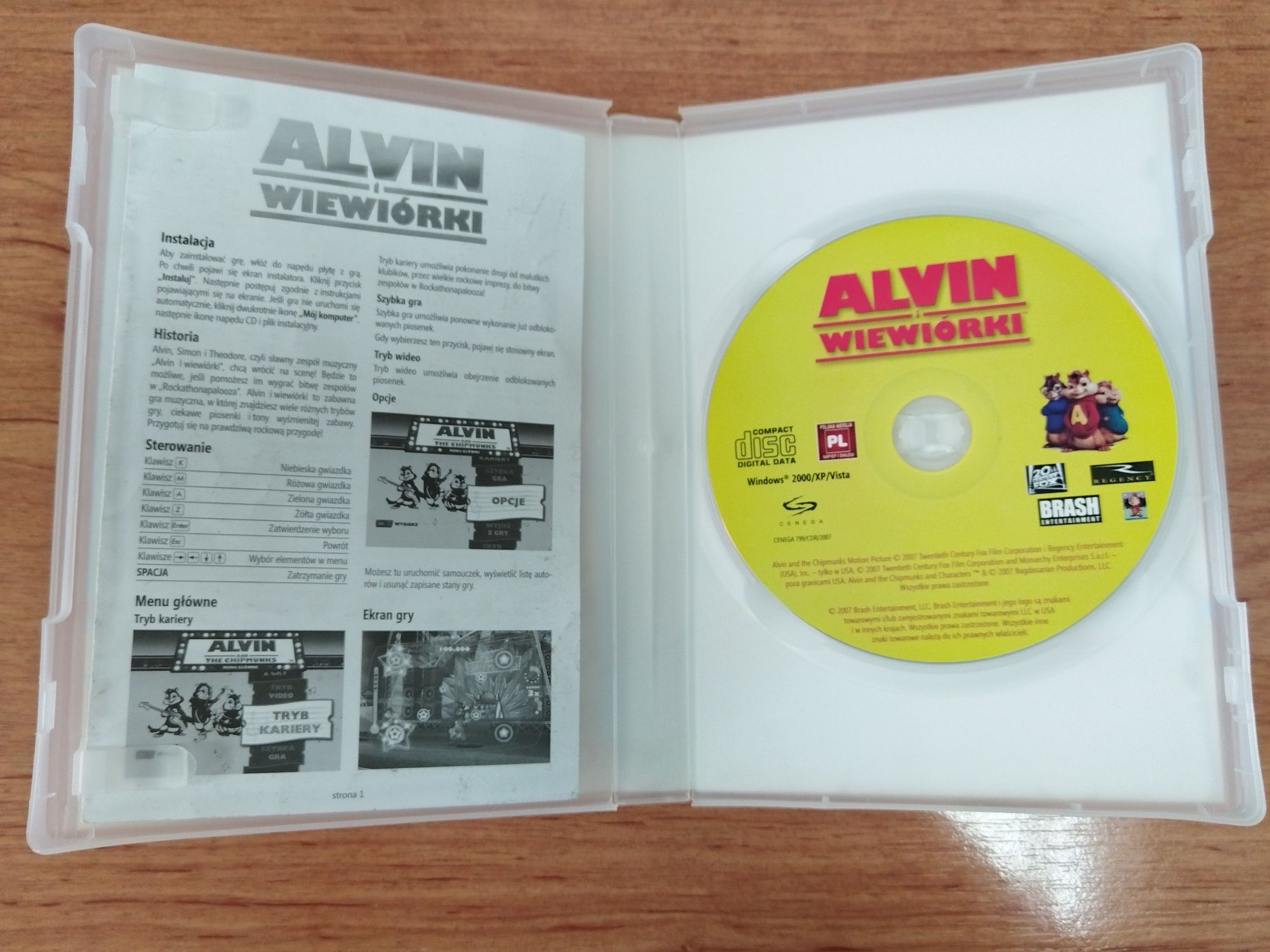Gra PC CD Alvin i wiewiórki