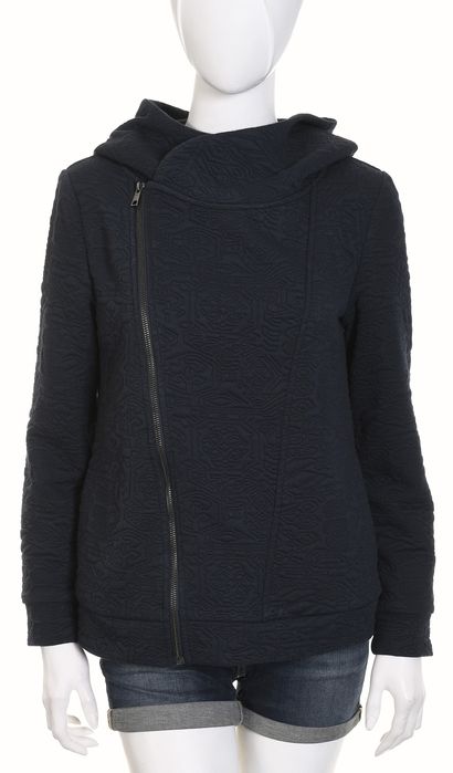 EDC granatowa bluza damska na zamek z kapturem M