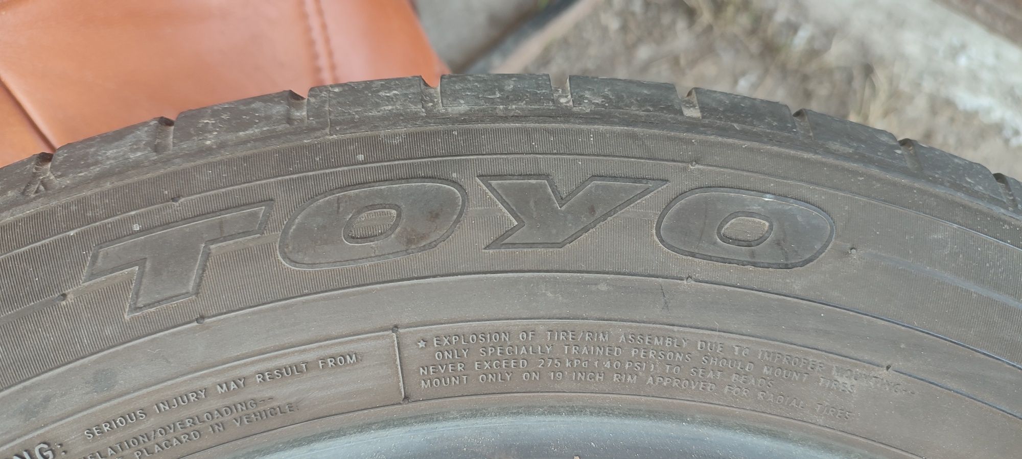 Резина літня 225/55 R19, б/у, Toyo, 4 штуки