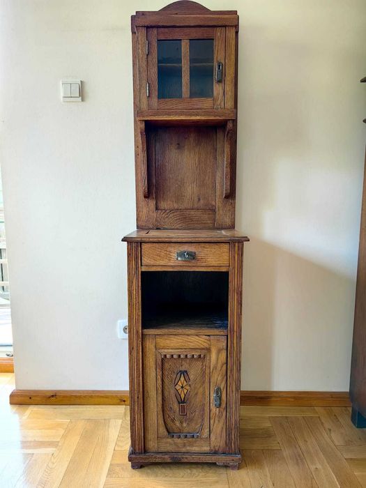 Szafka nocna z nadstawką- nakastlik - drewno