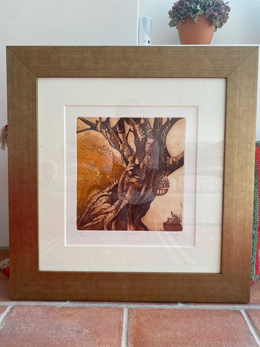 Gravura emoldurada de José Faria