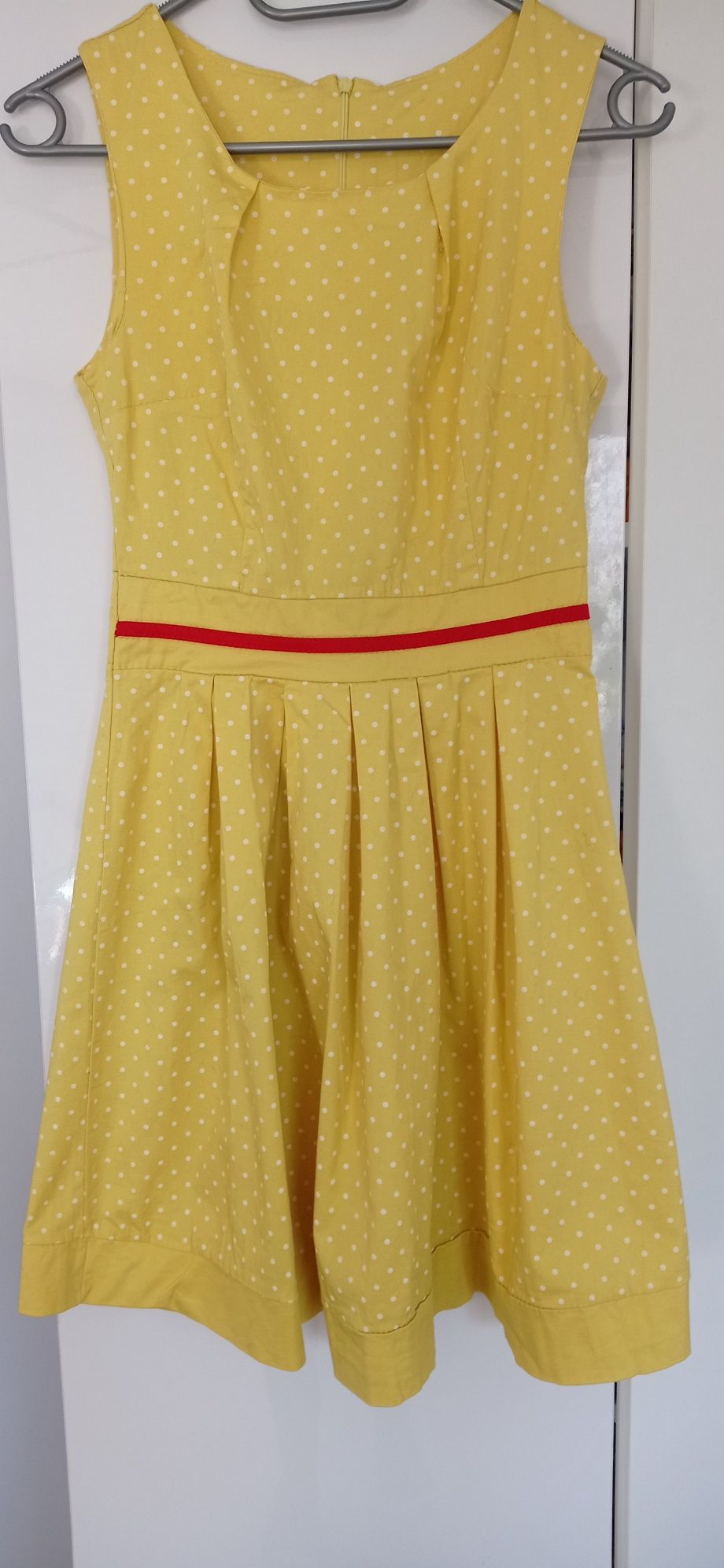Żółta sukienka r.36