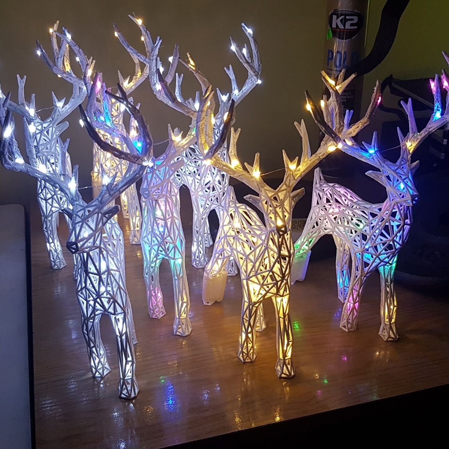 Jeleń Renifer lampka 30 led lampa prezent święta