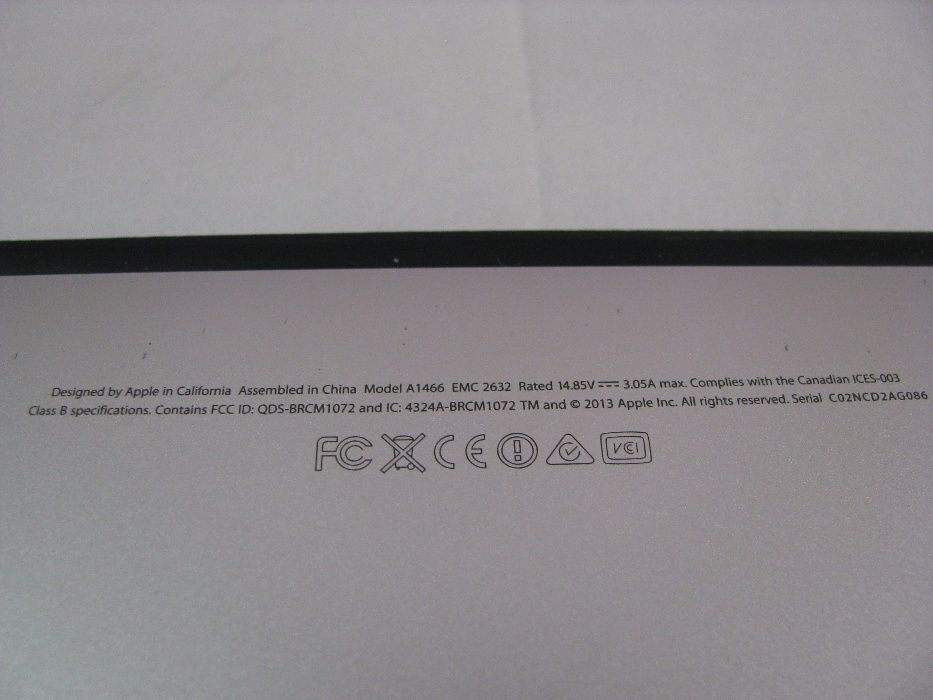 Apple MacBook Air 13'' A1466 EMC 2632, 2013 года.