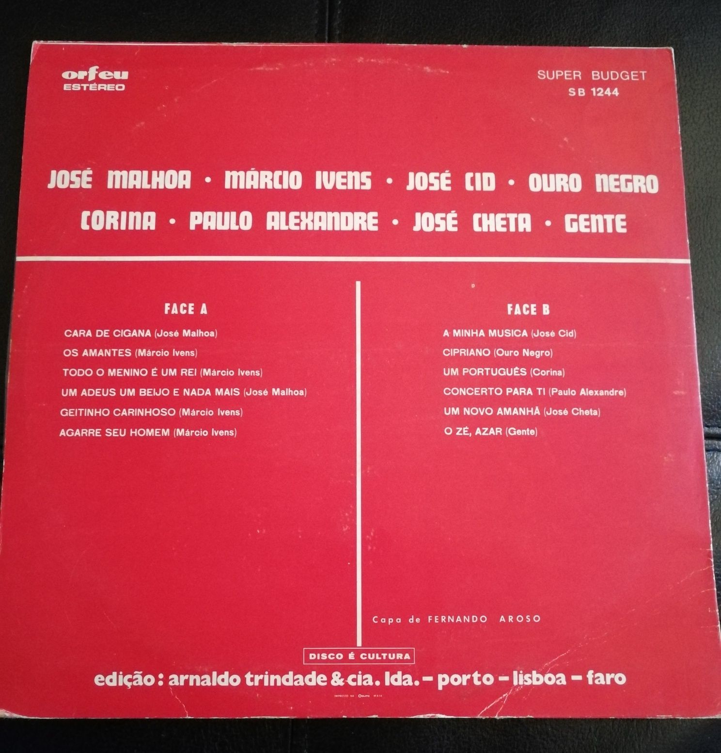 Vinil de música portuguesa Orfeu José Cid Ouro Negro Malhoa