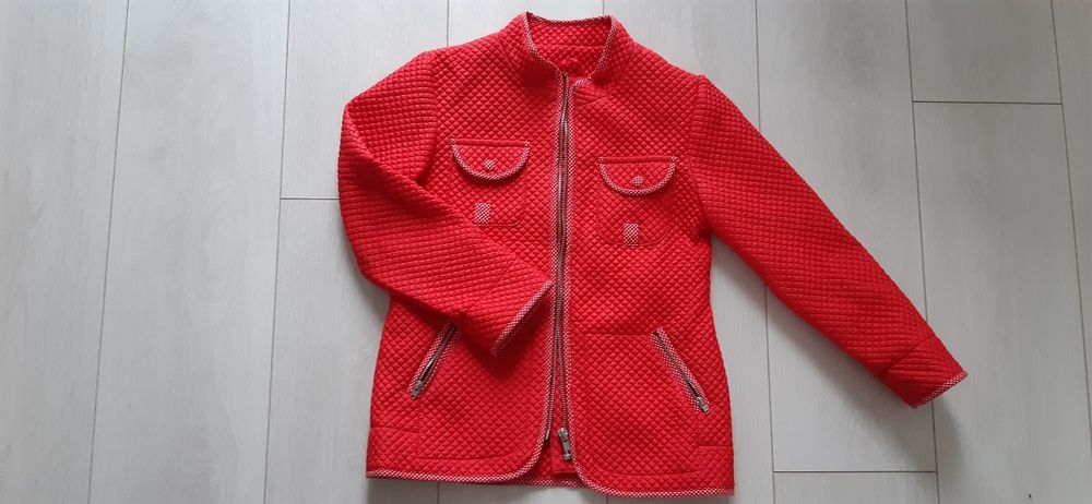Kurtka blezer żakiet marynarka czerwona 134/140