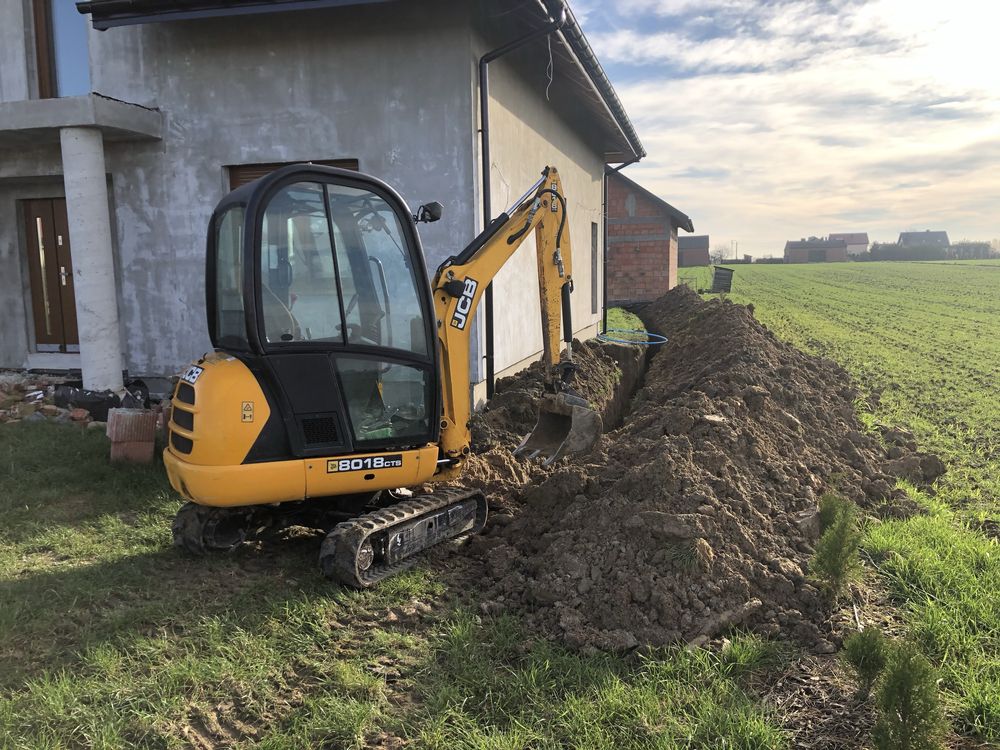 Wynajem Minikoparka Koparka JCB 8018 CTS