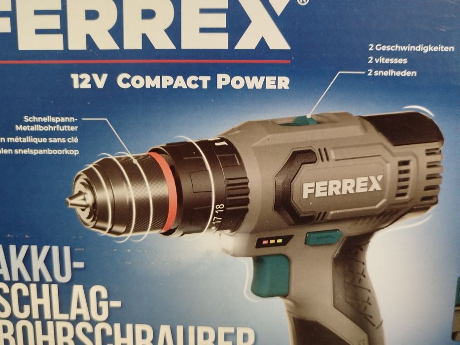 FERREX компактний шуруповерт 12V з Німеччини