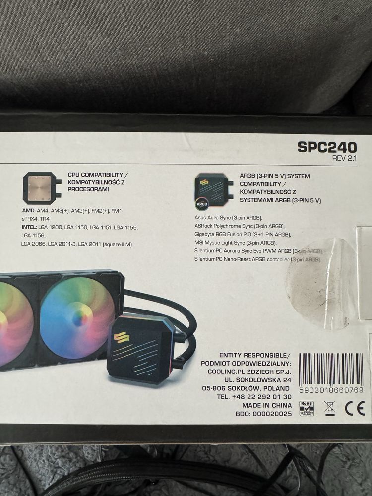 SilentiumPC Navis EVO ARGB 240 (SPC240) – Chłodzenie wodne AIO 240mm
