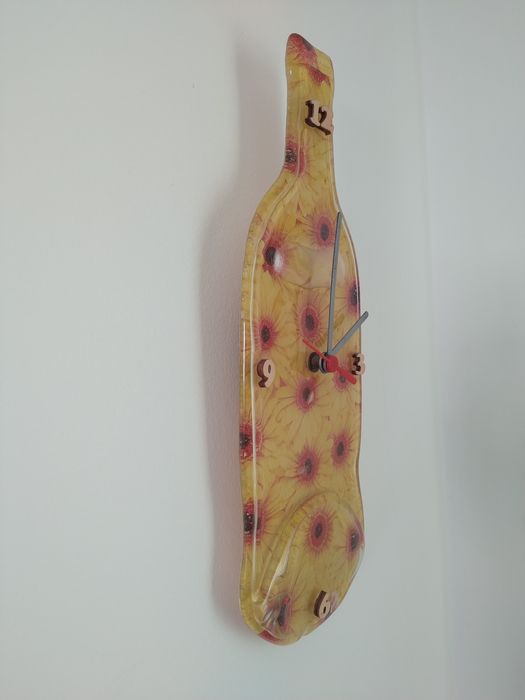 Relógio decorativo vidro garrafa casa quarto apartamento vivenda carro