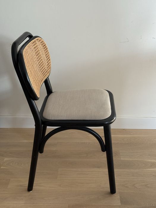 Kave home krzesło drewniane rattan plecionka wiedeńska fameg kave home