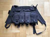 Chest bag - czarna saszetka wielofunkcyjna na klatkę piersiową