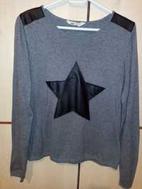 Szary sweterek ze wstawkami rozmiar 158/164 H&M