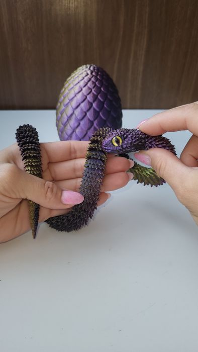 РОЗПРОДАЖ Дракон у яйці змія 3D рухливий подарунок 2025 антистрес хаме