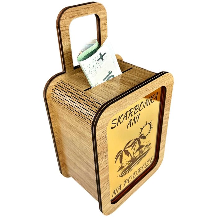 Skarbonka Wykreślana Walizka Prezent na Urodziny 18 30 50 Wakacje