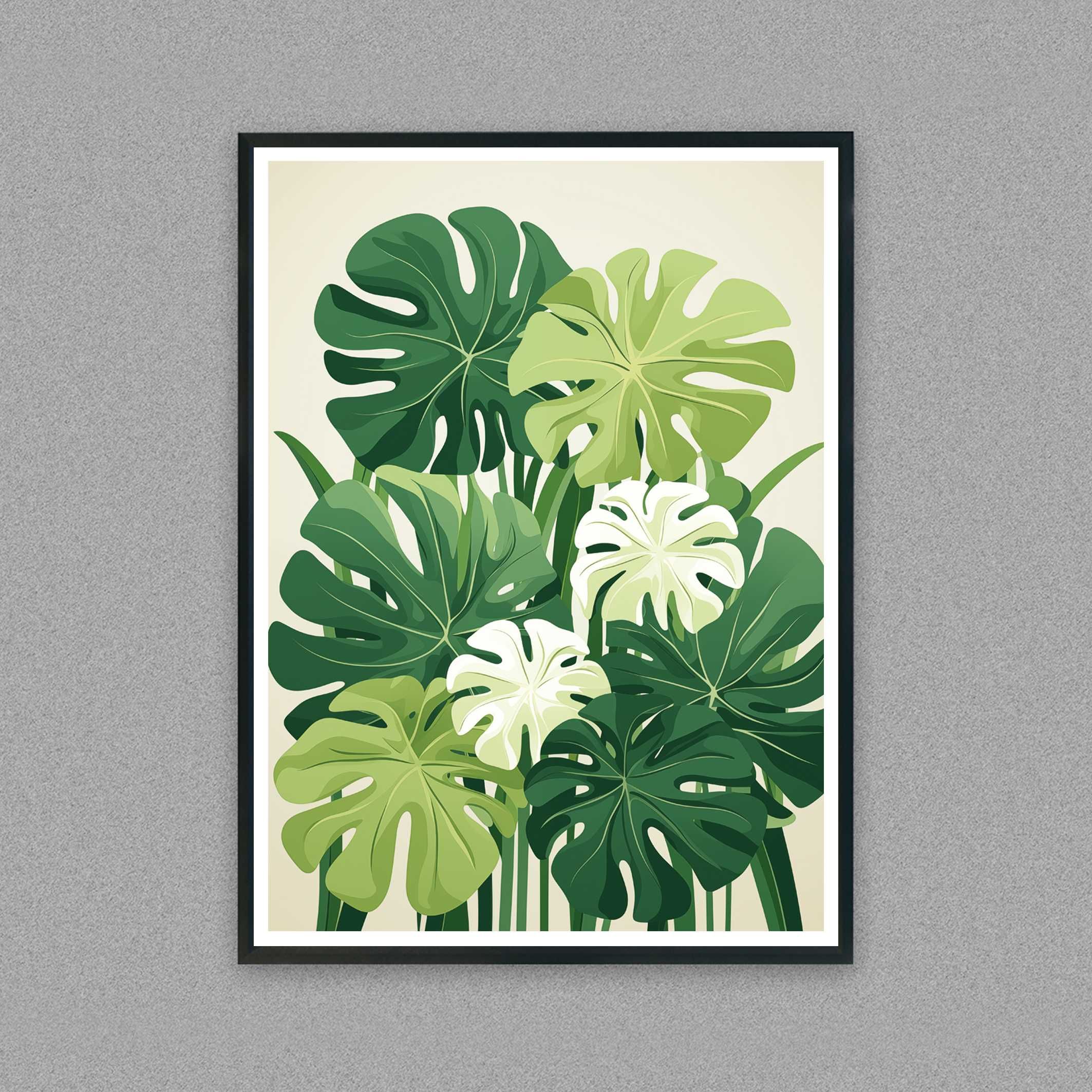 monstera plakat do pokoju, obraz monstera, plakat, kwiat monstera