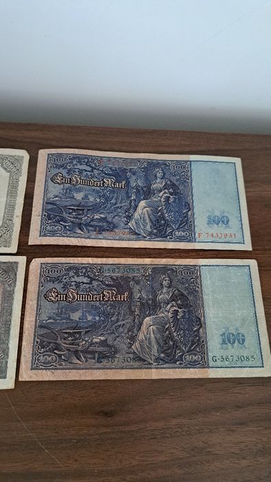 93-F Zestaw 4 banknotów Niemieckich