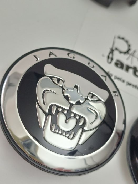 Conjunto 4 Centros de jante Jaguar 58mm