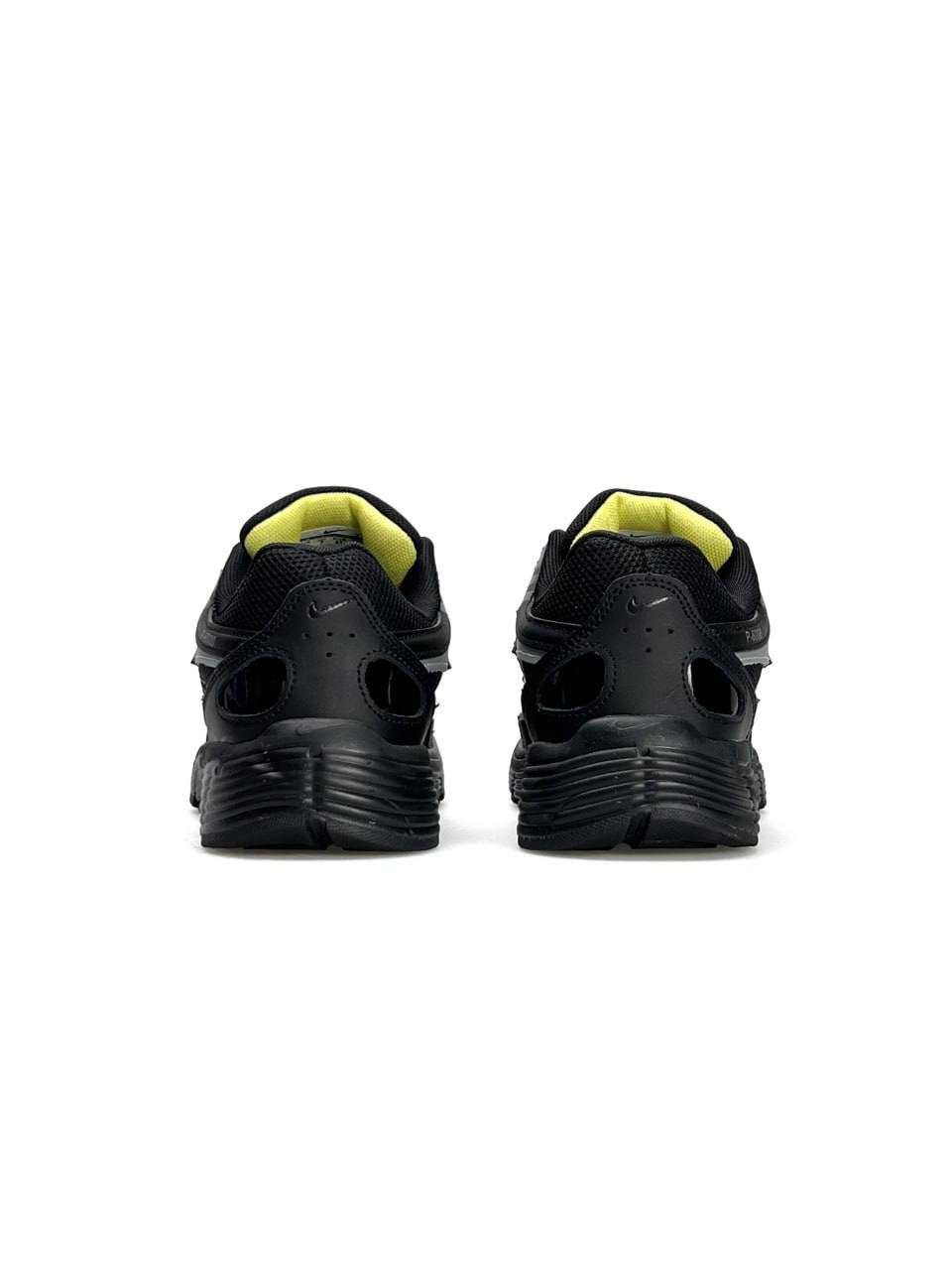 Розпродаж чоловічі кросівки Nike p-6000 чорні з салатовим