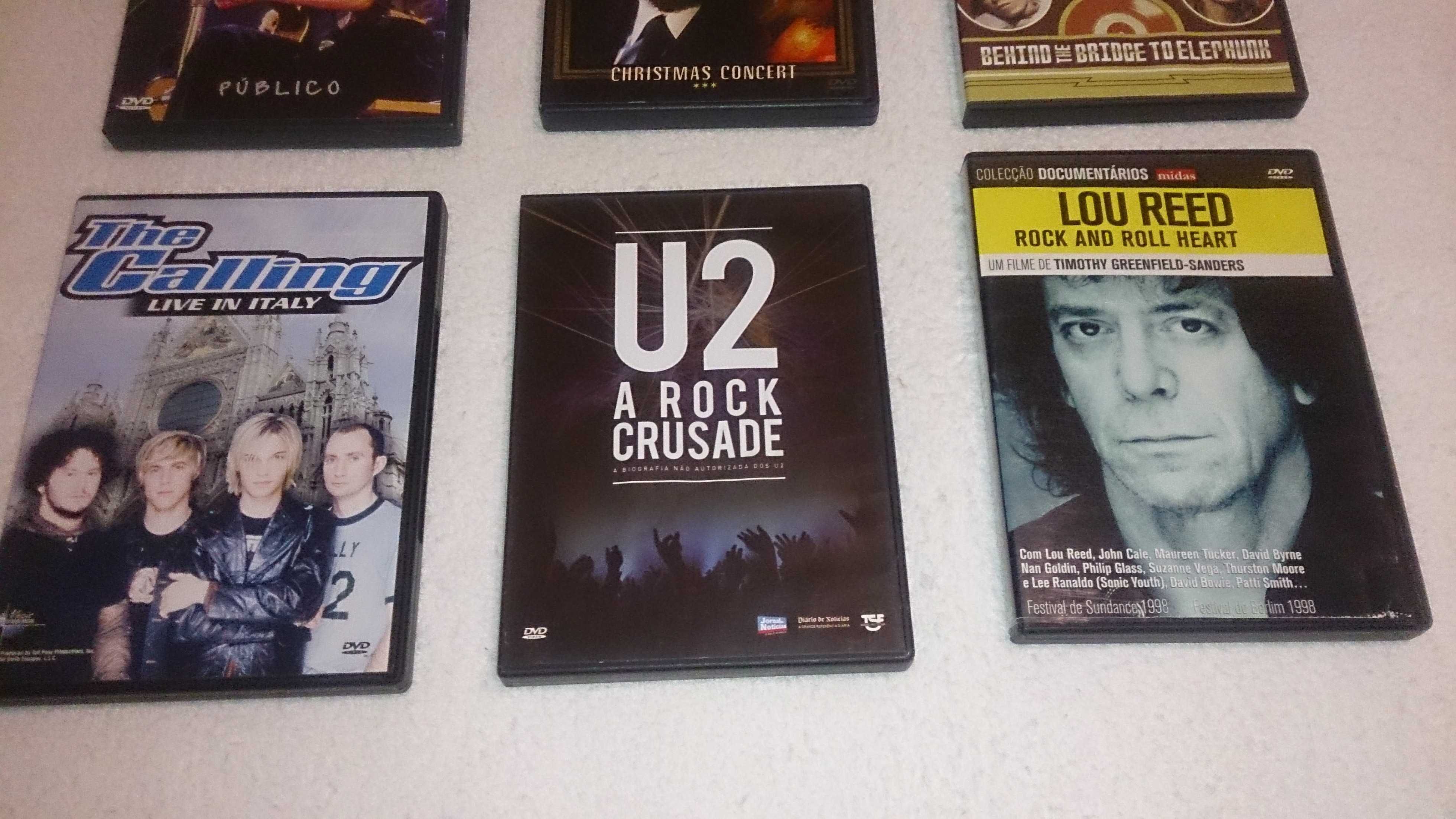 6 dvds de música (calcanhotto, pavarotti, u2, lou reed…)