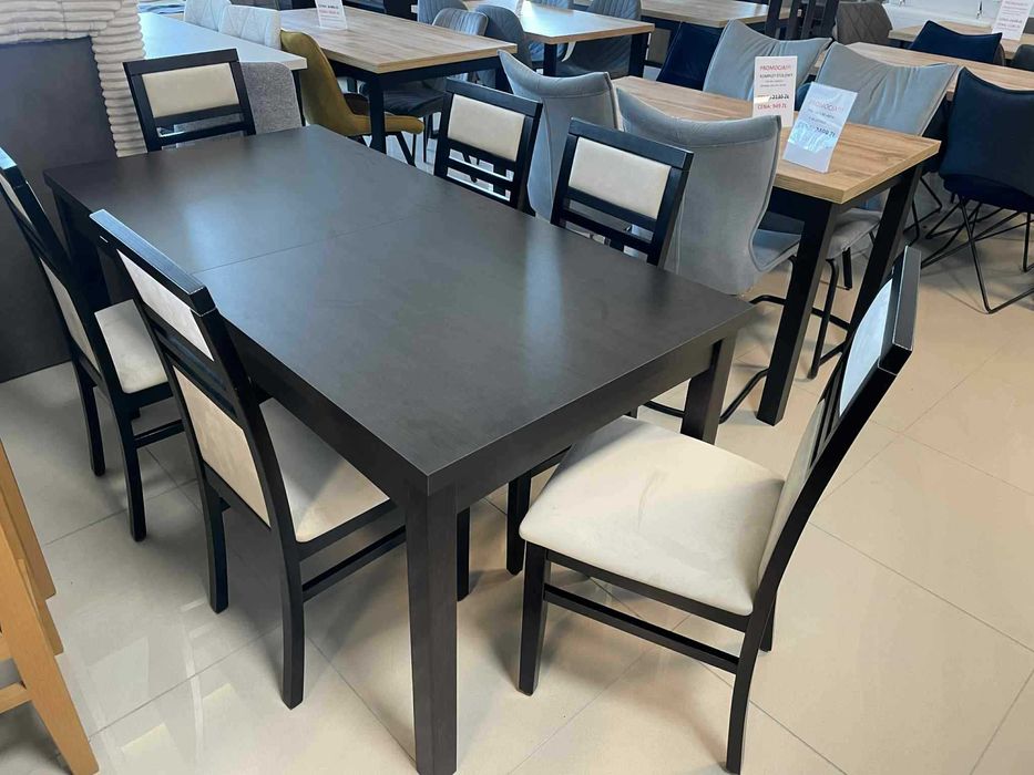 (56WN) Stół rozkładany + 6 krzeseł, nowe wyprzedaż 1099 zł