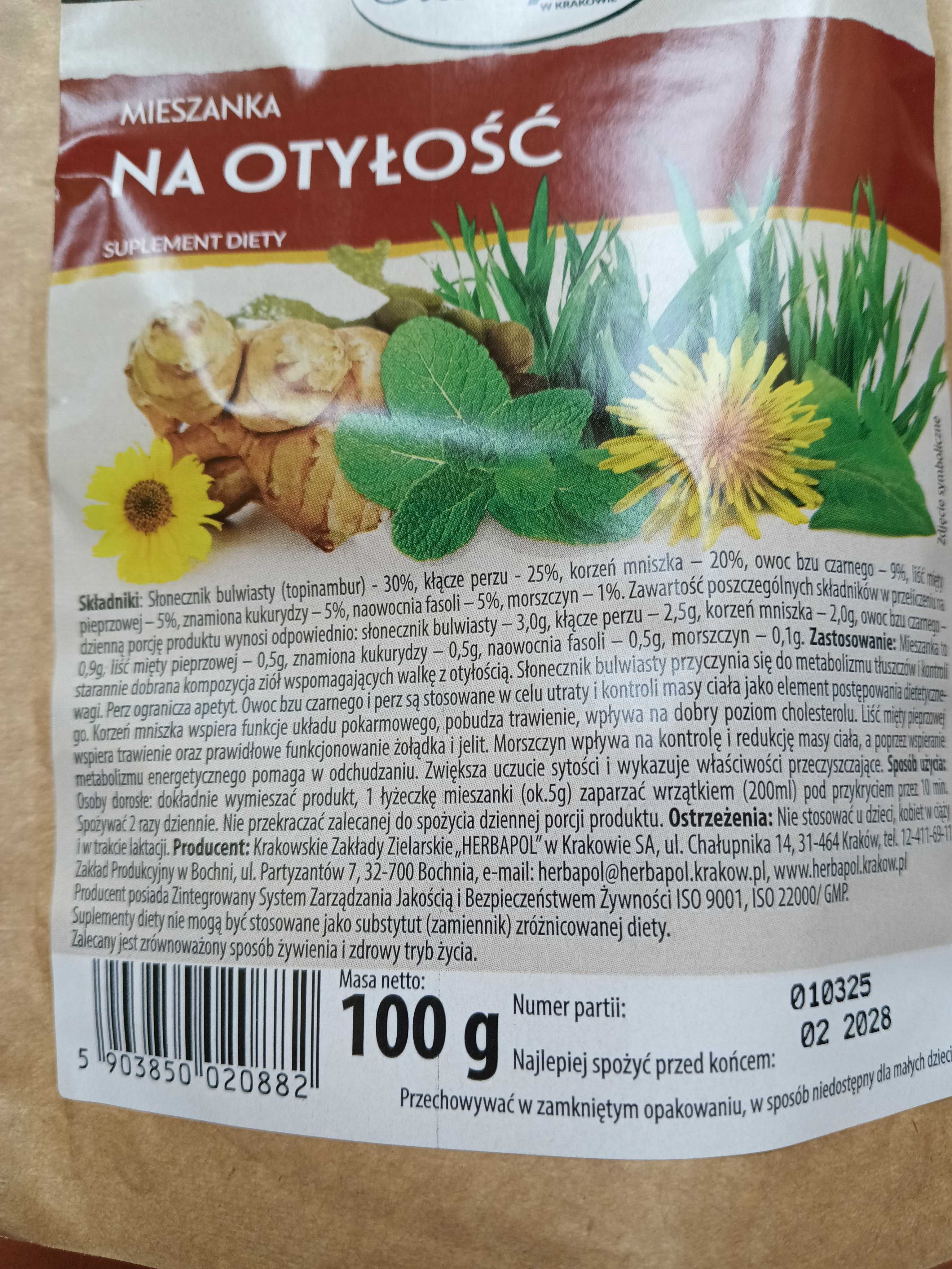 Mieszanka na otyłość zestaw 2x 100g Herbapol Kraków