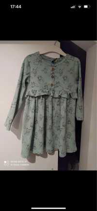 Sukienka dla dziewczynki zielona 98/104