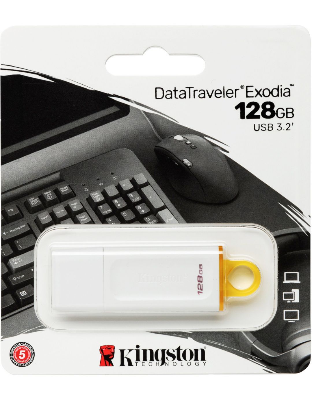 Флеш USB Kingston DataTraveler Exodia 128GB USB 3.2 White KC-U2G128-5R