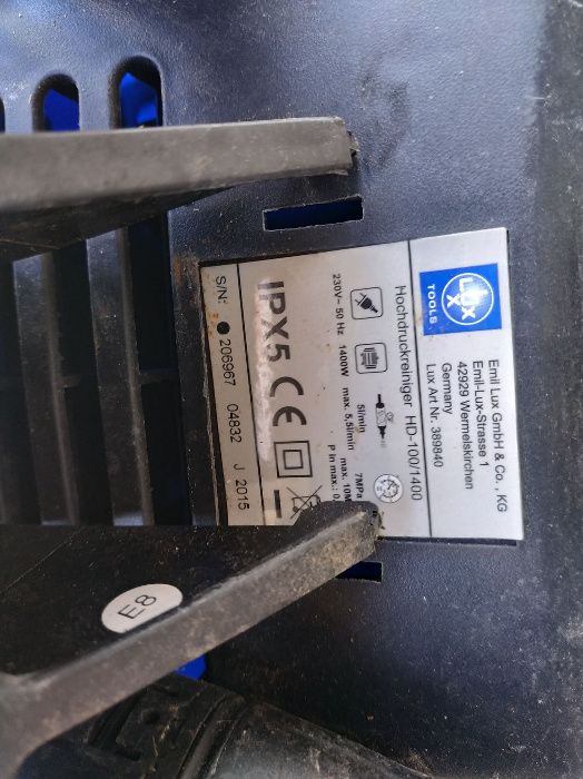 MYJKA Ciśnieniowa LUX TOOLS HD-100/1400