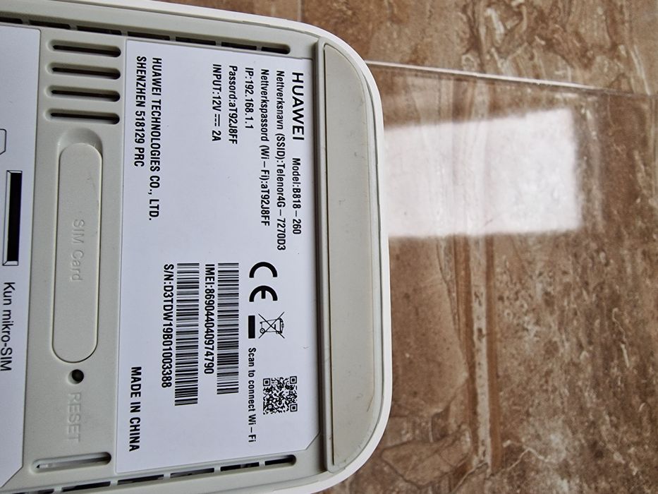 Router  na karte Huawei B818-260