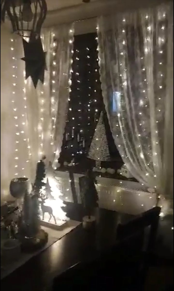 Kurtyna Led Girlanda żarówkowa LED 3 x 2 m idealna na święta na okno w