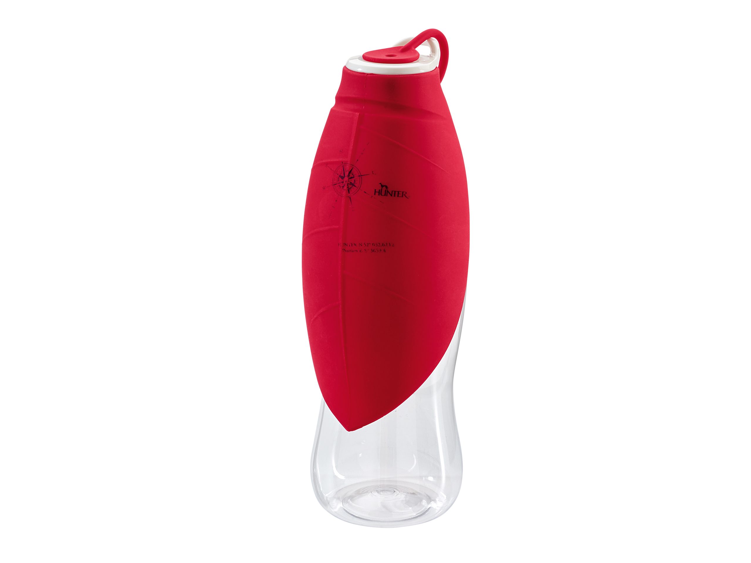 Butelka silikonowa z miską List 550ml czerwo (65128)