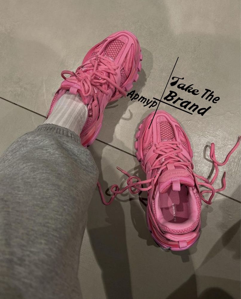 36-45р Кроссовки Balenciaga Track 3.0 White Pink Grey 1:1 ORIGINAL see