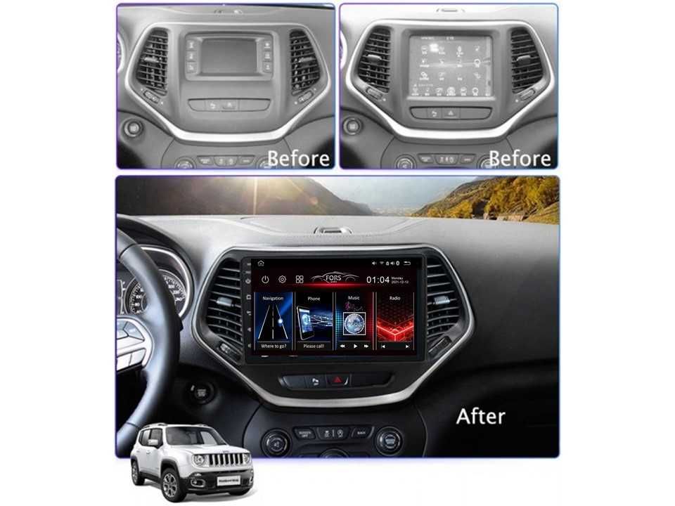 Radio samochodowe Android Jeep Cherokee (10.1") 2014.-2017