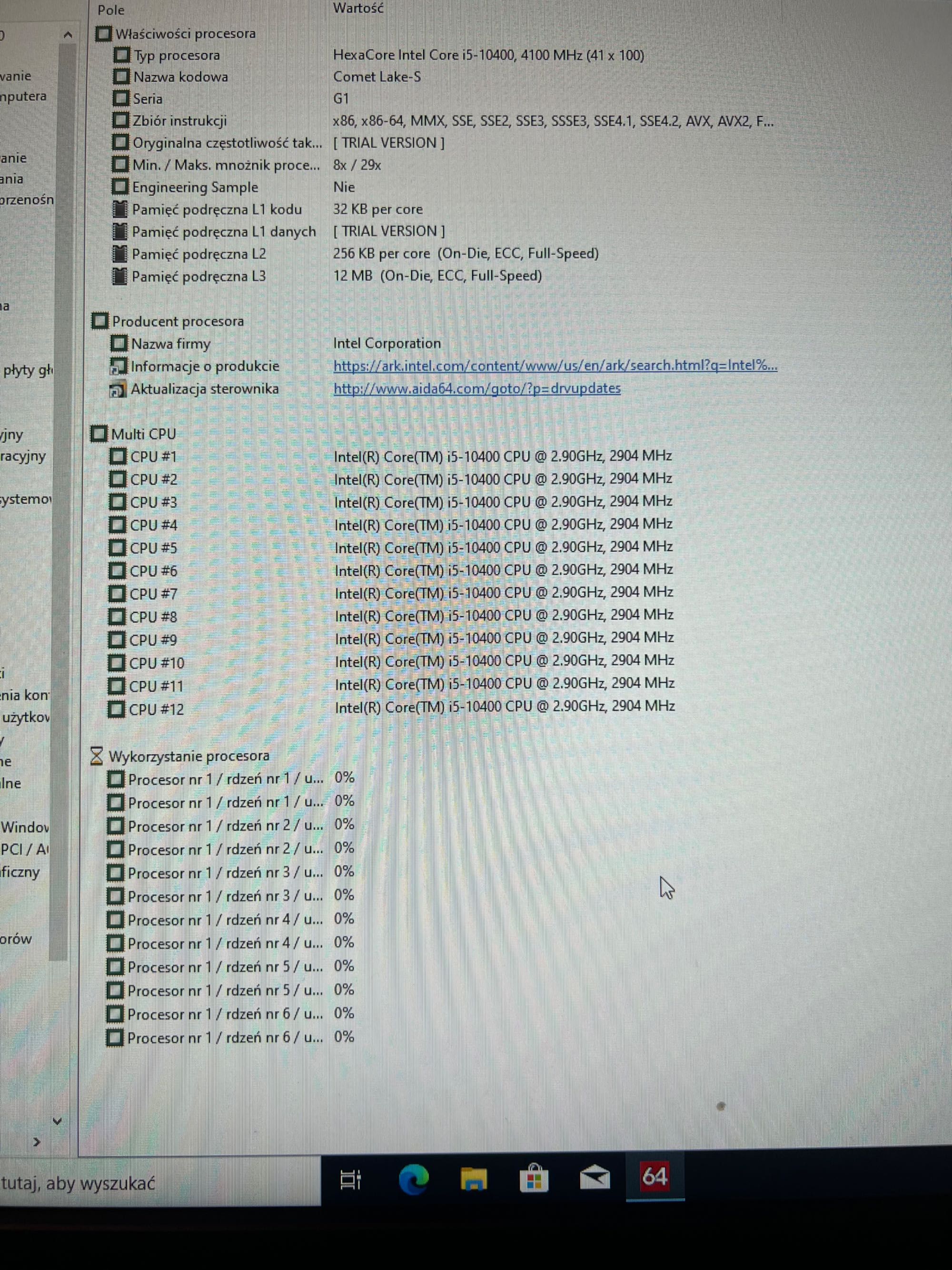 Lenovo  PC i5 10400 RAM 8GB SSD 256GB Win10