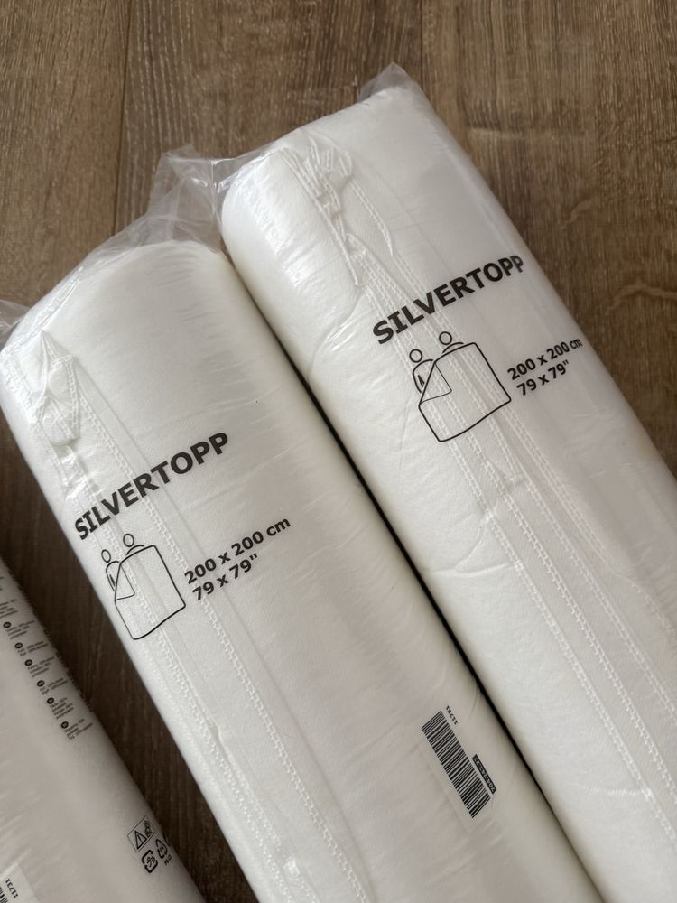 ikea silvertopp kołdra 200x200 + sköldblad poduszka 50x60 – nowe,