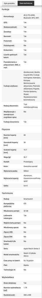 APPLE Watch 5 GPS + Cellular 44mm  koperta z aluminium