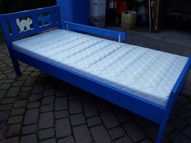 Łóżko drewniane IKEA kritter 70 ×160 z materacem
