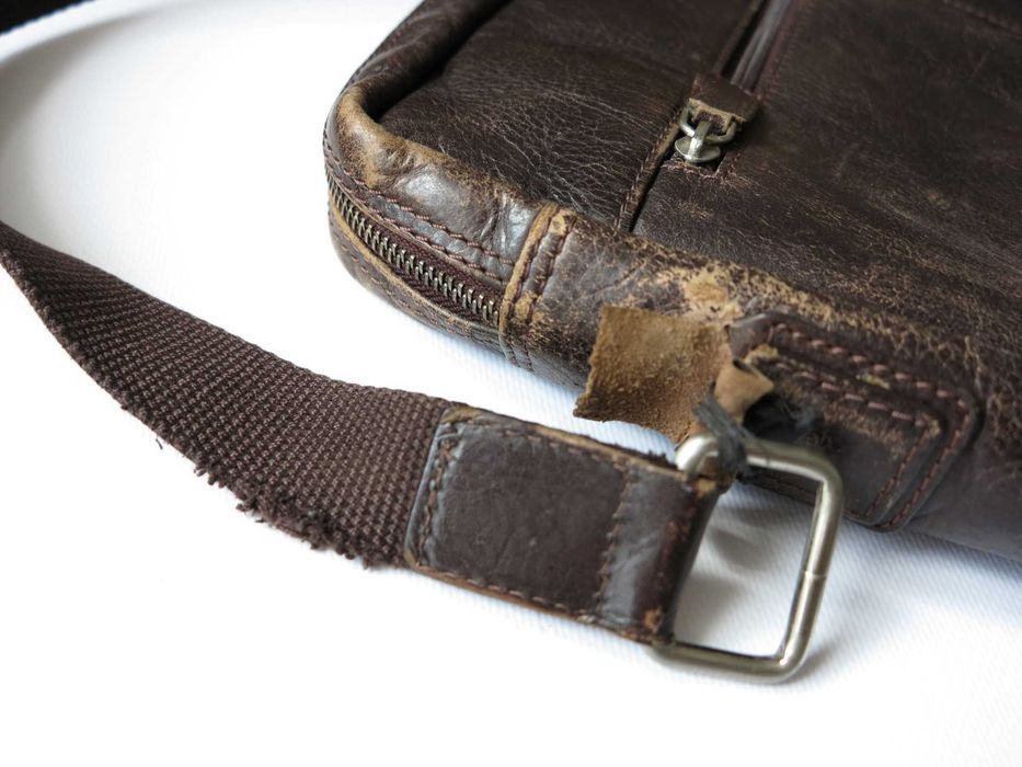 Teczka męska VENEZIA ze skóry naturalnej, wymaga drobnych napraw